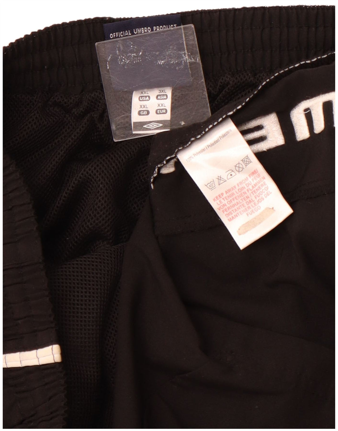 Pantaloncini sportivi grafici da uomo Umbro 2XL poliestere nero