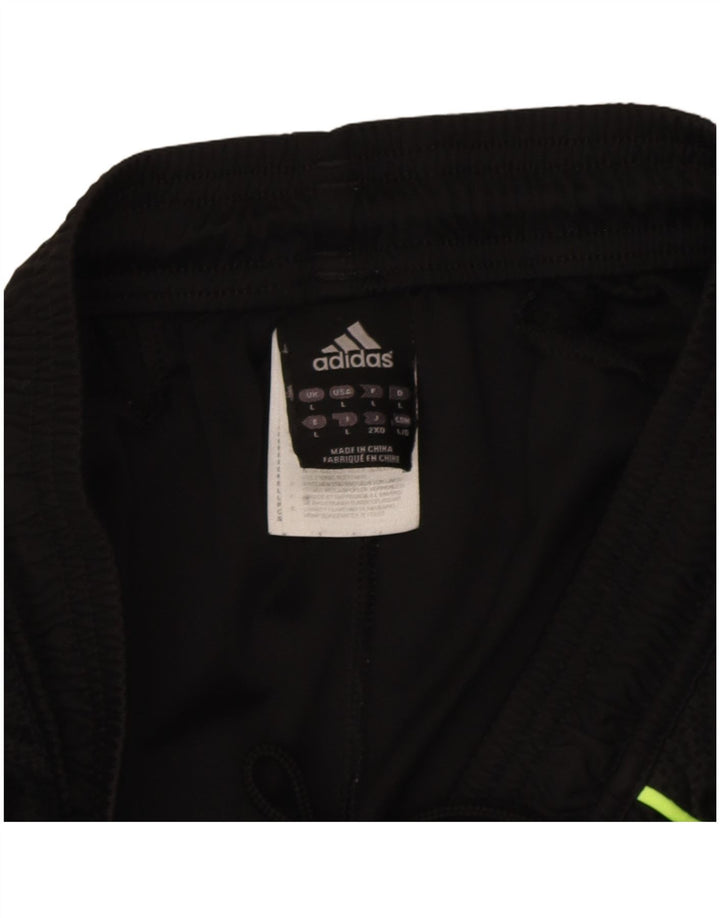 Pantaloncini sportivi Adidas Climacool da uomo grandi in poliestere color block nero