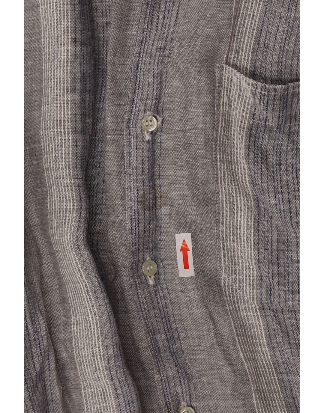 Camicia da uomo a maniche corte CLUB grigio medio a righe