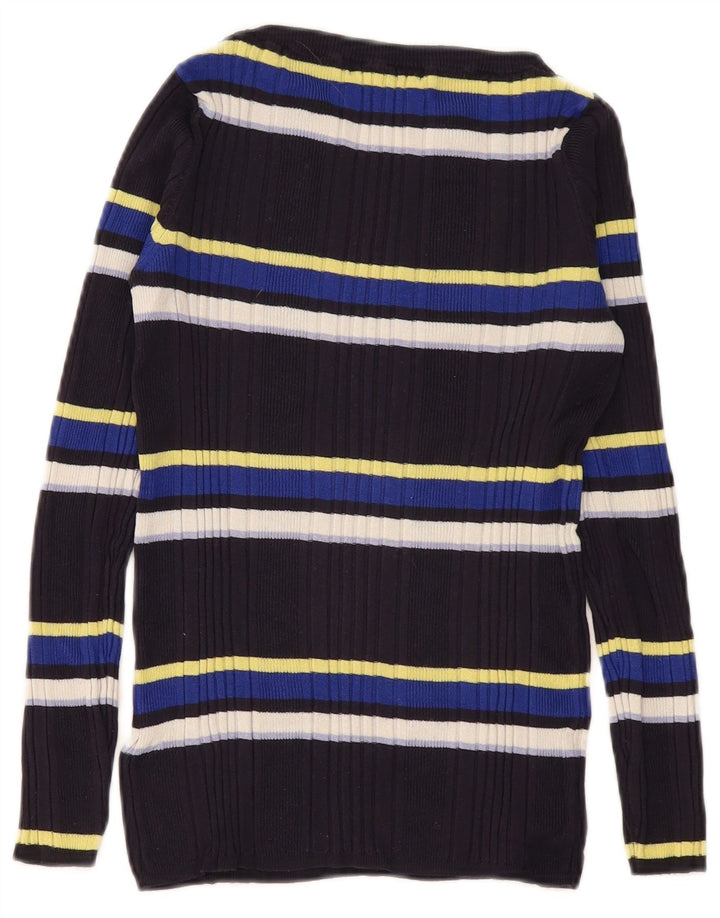 Maglione maglione con scollo a barca da donna Marks & Spencer UK 12 medio blu navy