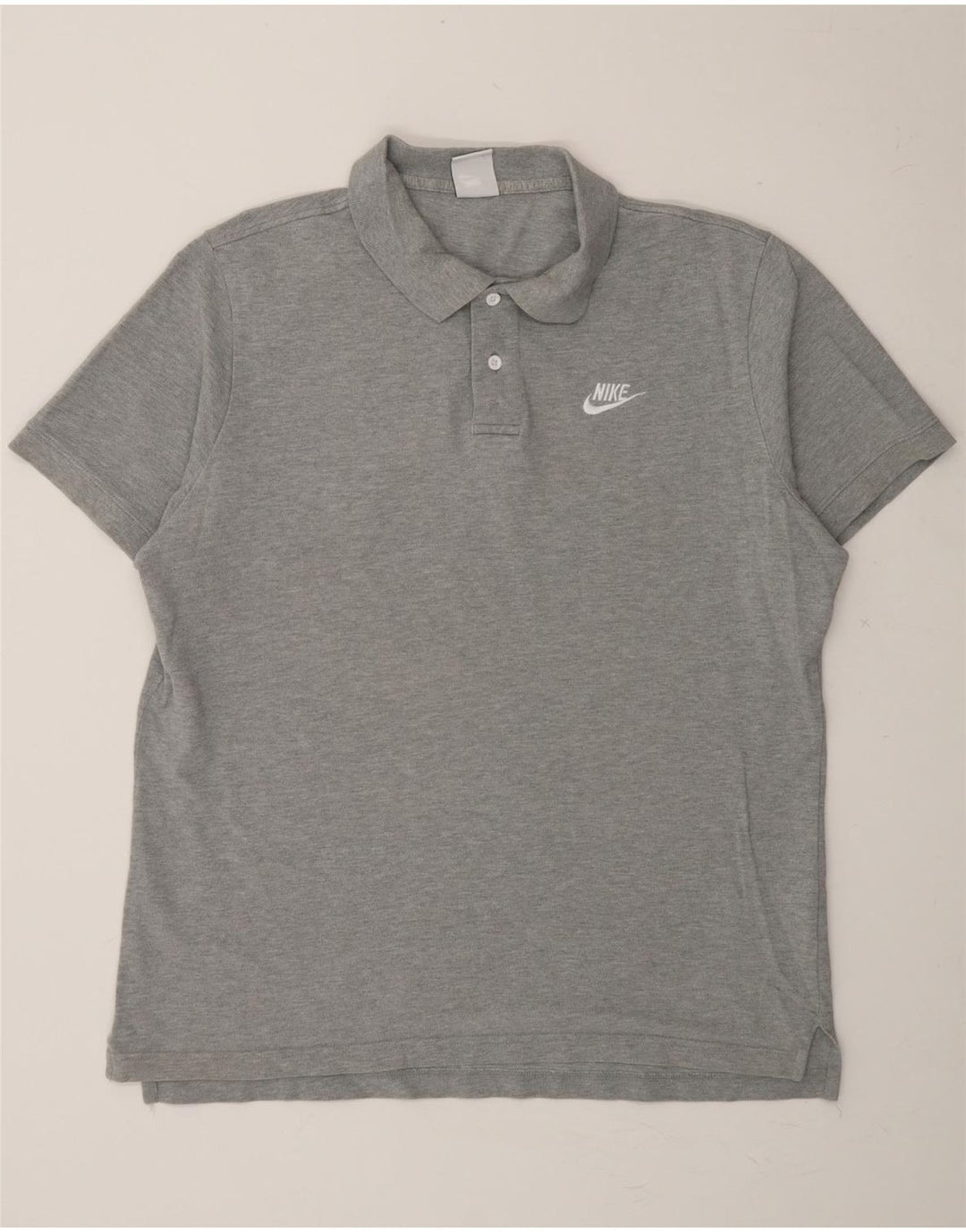 NIKE Mens Polo Shirt Large Grey Cotton Vintage Nike and Second-Hand Nike from Messina Hembry 