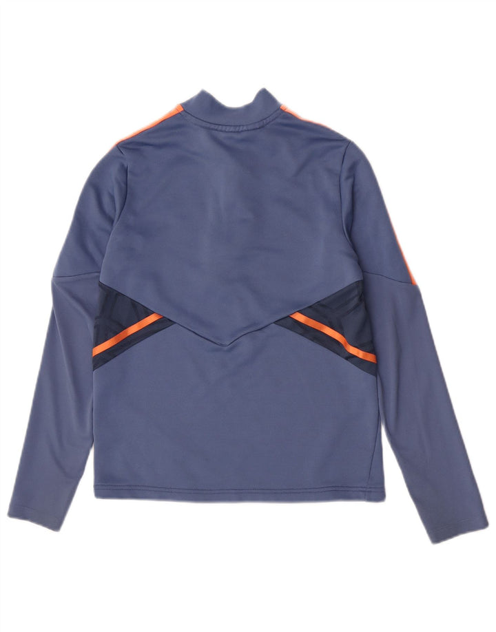 Top della tuta pullover Adidas da ragazzo del Manchester United 11-12 anni blu