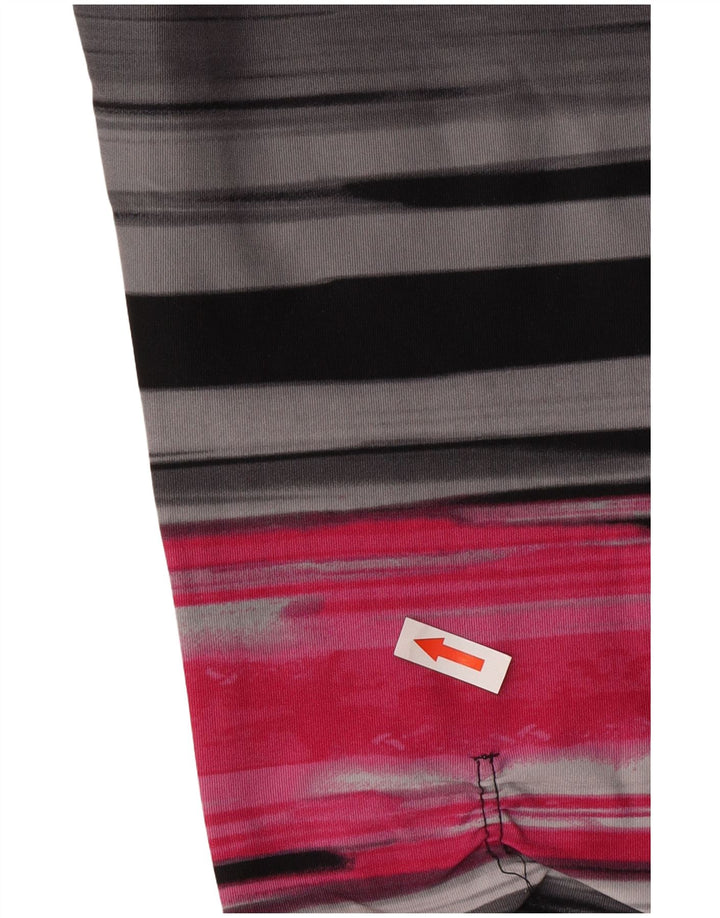 Leggings Capri da donna Calvin Klein UK 12 nylon a righe nere medie