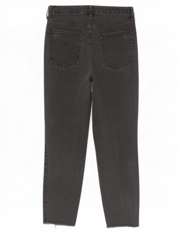 Topshop Womens Orson Distressed High Waist Straight Jeans W28 L25 Grey