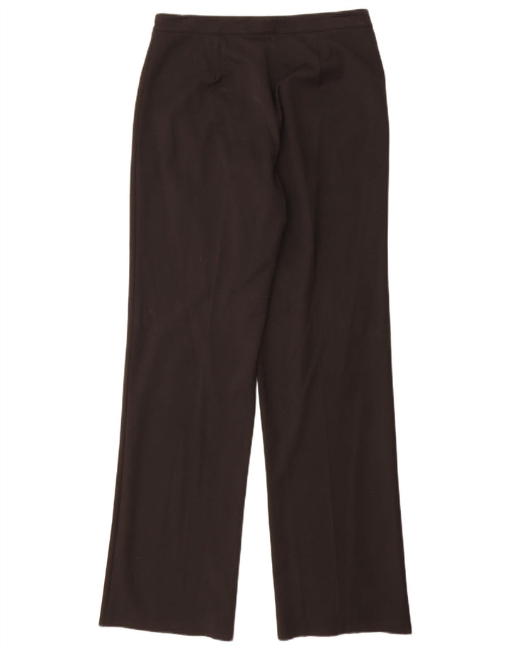 Pantaloni da abito dritti da donna Burberry IT 42 Medium W32 L35 Poliestere nero