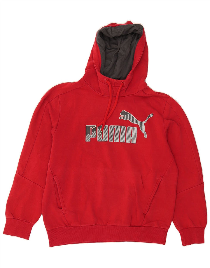 PUMA Mens Graphic Sweatshirt Jumper Small Red Cotton Vintage Puma and Second-Hand Puma from Messina Hembry 