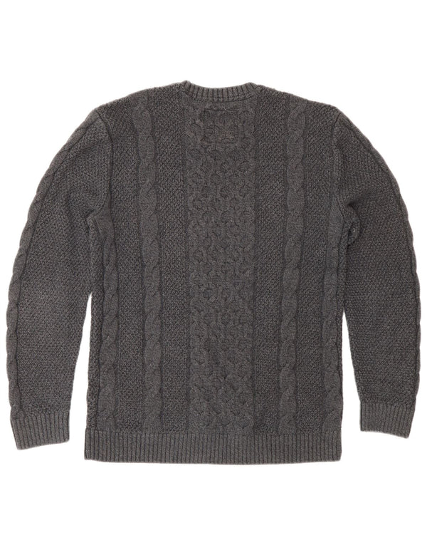 Hollister Uomo Maglione Girocollo Maglione Piccolo Cotone Grigio