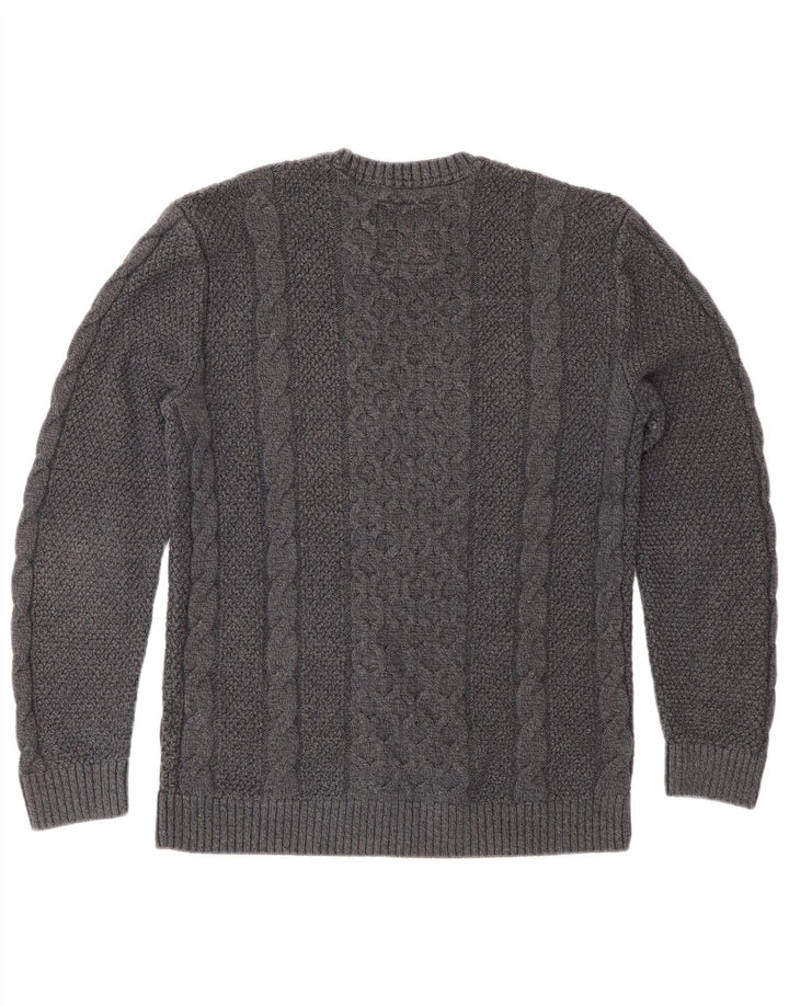 Hollister Uomo Maglione Girocollo Maglione Piccolo Cotone Grigio