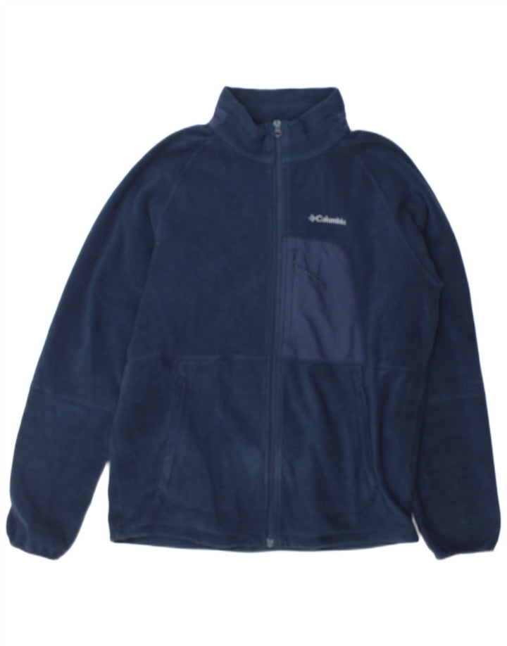 Giacca in pile da uomo Columbia UK 40 Large blu navy in poliestere