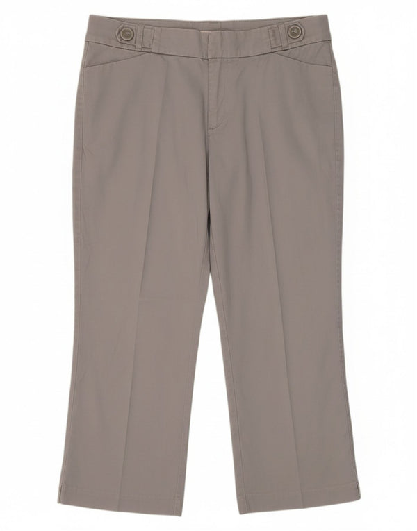 Pantaloni Lee Slender Secret Capri da donna US 14 XL W36 L22 Cotone grigio