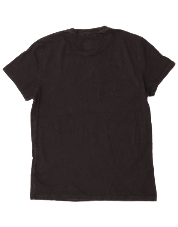 T-shirt a maniche corte da donna Superdry UK 18 XL cotone nero