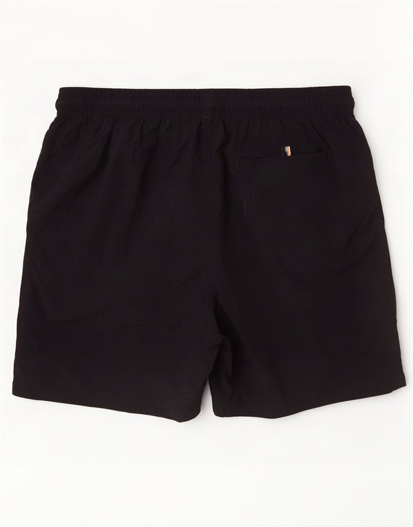 Pantaloncini da bagno grafici da uomo Hugo Boss medio nero in poliammide