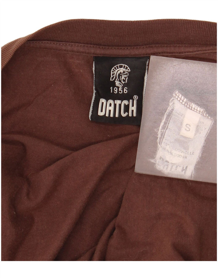 Top grafico da donna a maniche lunghe Datch UK 10 piccolo marrone