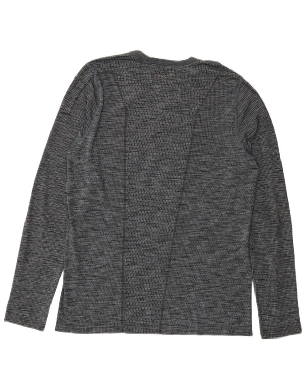 Under Armour Mens Heat Gear Top manica lunga grigio medio chiazzato