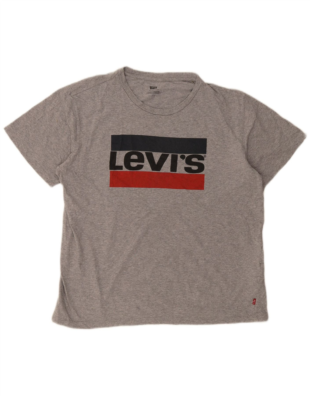 T-shirt grafica da uomo Levi's Top grande in cotone chiazzato grigio