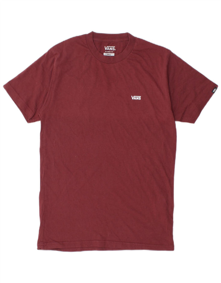 T-shirt da uomo con vestibilità classica VANS, piccola, in cotone marrone