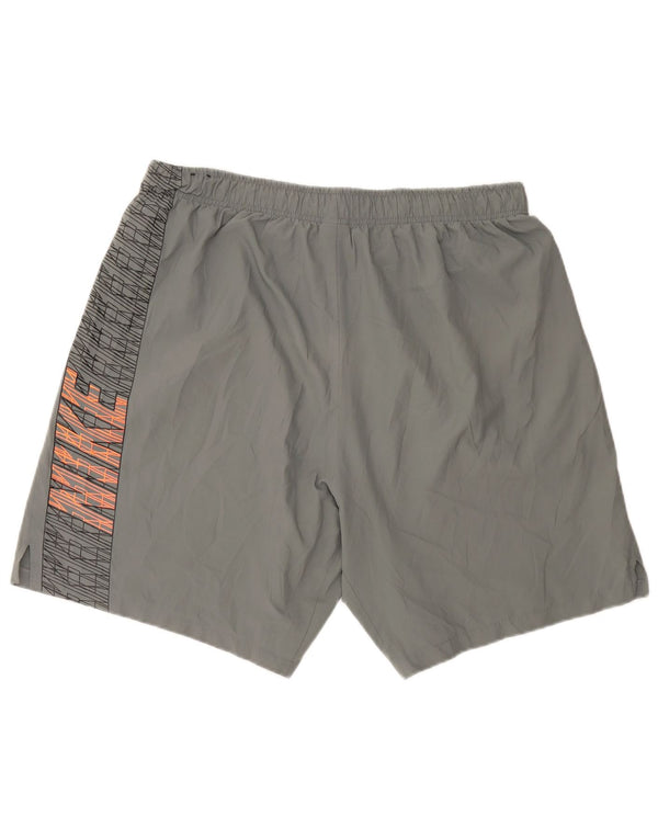 Pantaloncini sportivi Nike Dri Fit Graphic da uomo 2XL poliestere a righe grigie