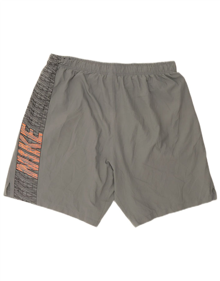Pantaloncini sportivi Nike Dri Fit Graphic da uomo 2XL poliestere a righe grigie