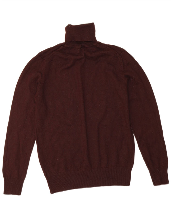 Maglione maglione collo alto da uomo Zara grande acrilico bordeaux