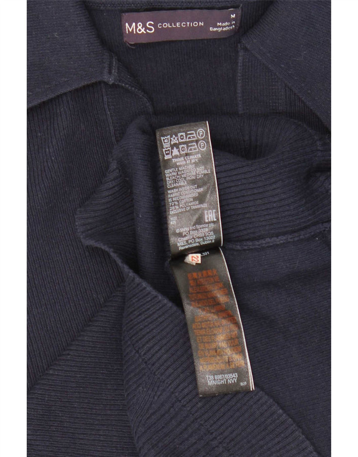 Polo da donna Marks & Spencer UK 12 cotone blu navy medio