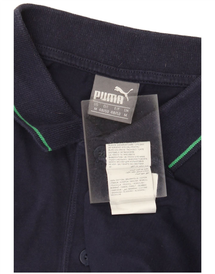 Polo Puma da uomo media in cotone blu navy