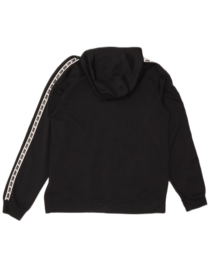 Felpa con cappuccio grafica Nike da uomo, poliestere nero medio