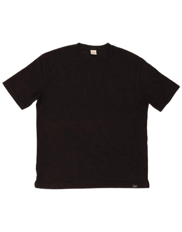Zara Mens T-Shirt Top XL Black Cotton