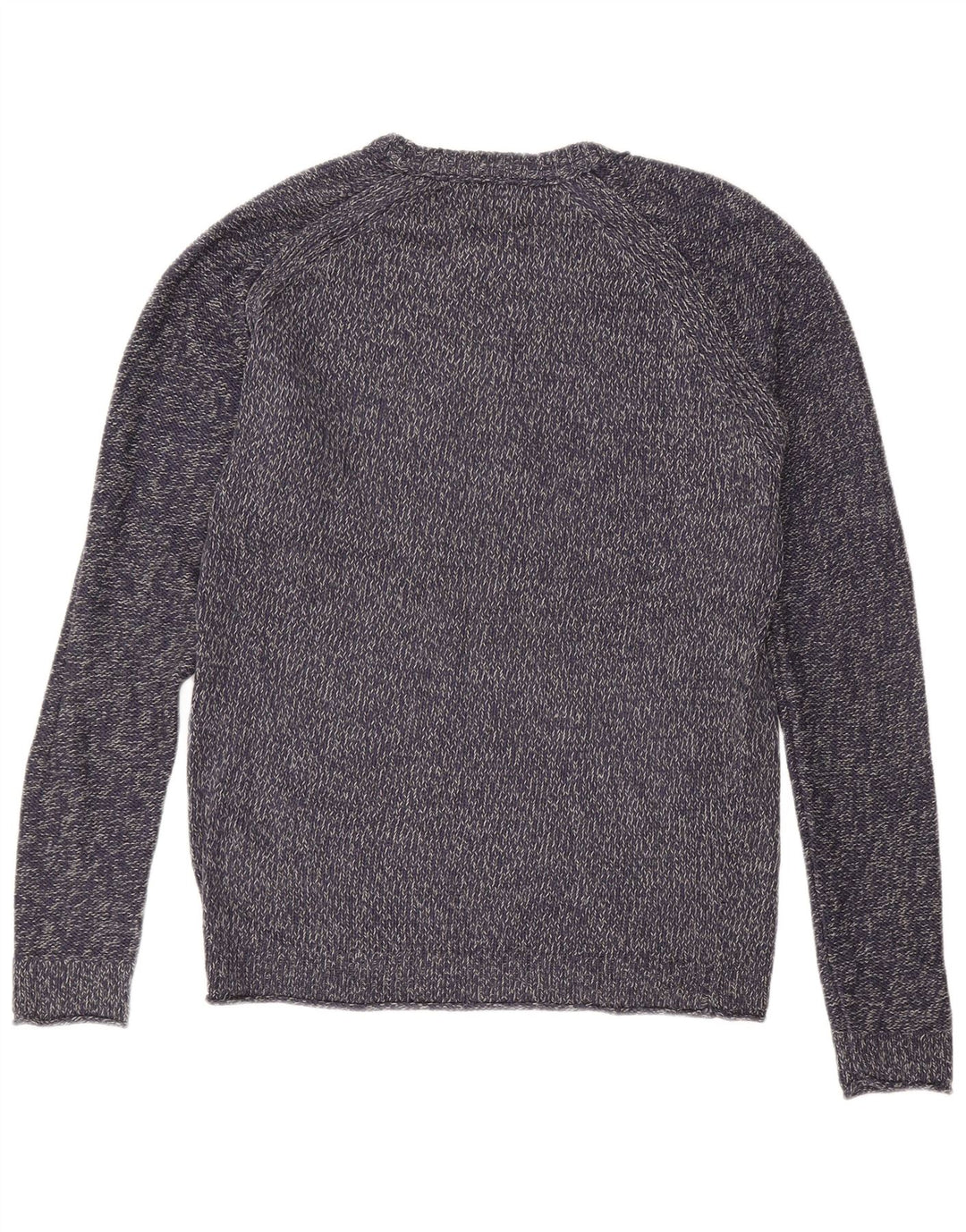 JACK & JONES Mens Boat Neck Jumper Sweater Medium Navy Blue Flecked