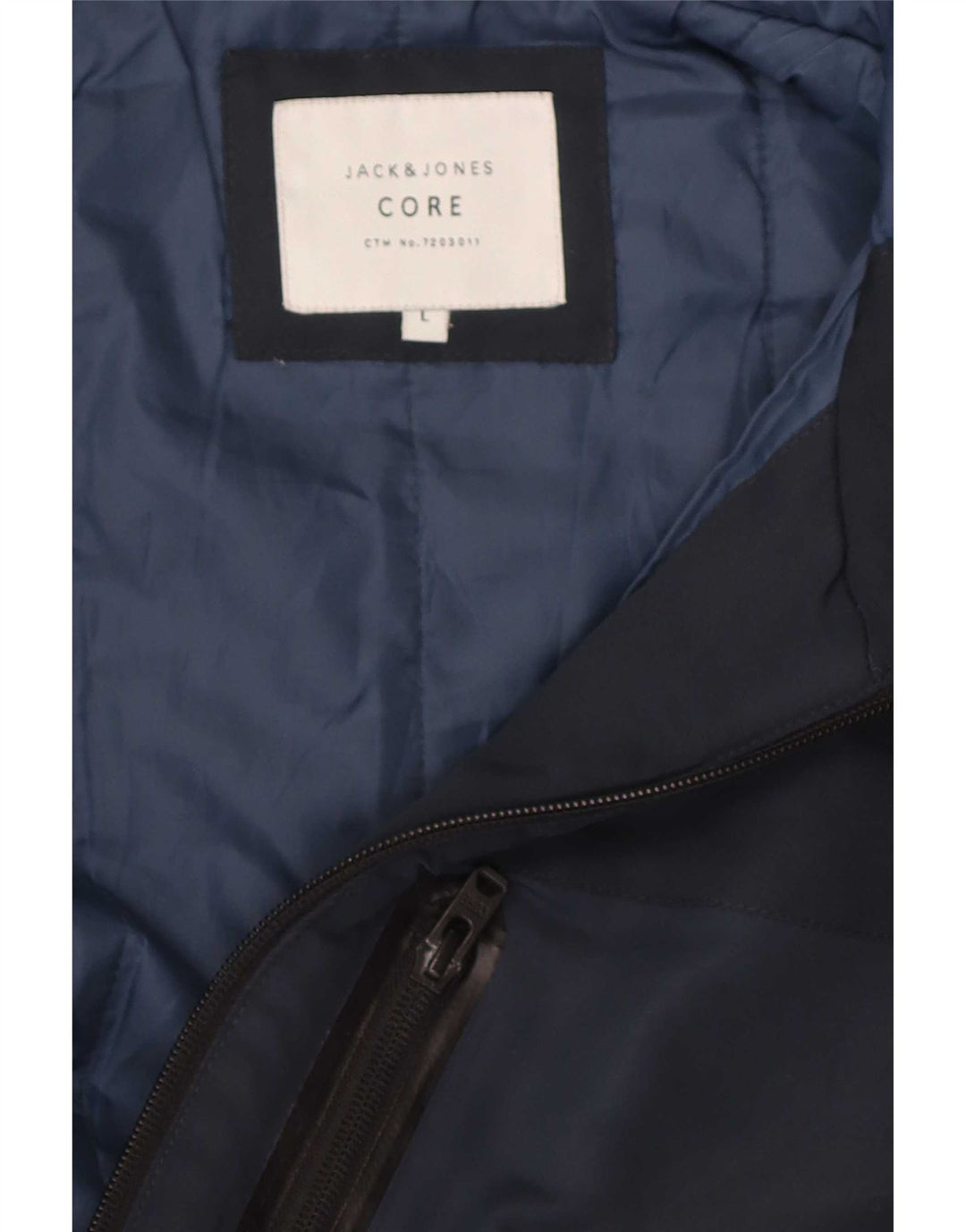 Jack & Jones Giacca imbottita con cappuccio da uomo UK 40 Large Blu Navy Moderno