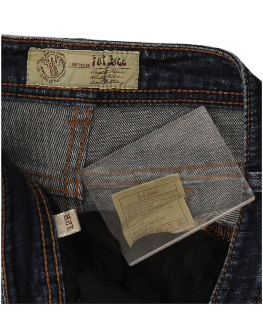 Jeans corti da donna Fat Face UK 12 medio W32 L23 cotone blu