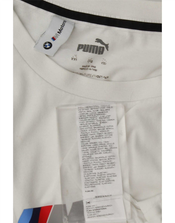 T-shirt grafica da uomo Puma Top 2XL cotone bianco