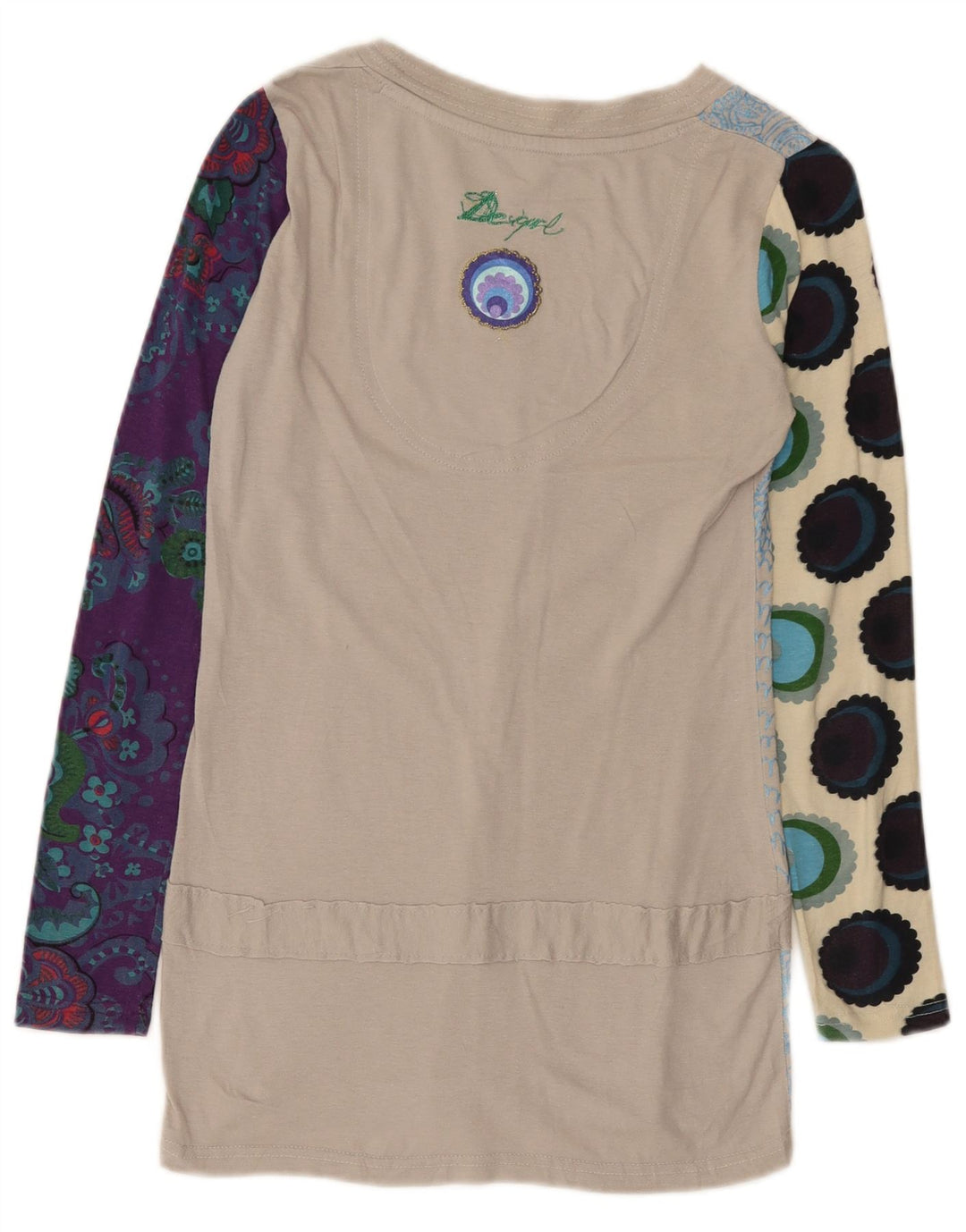 Desigual Top tunica da donna con motivo astratto UK 6 XS multicolore