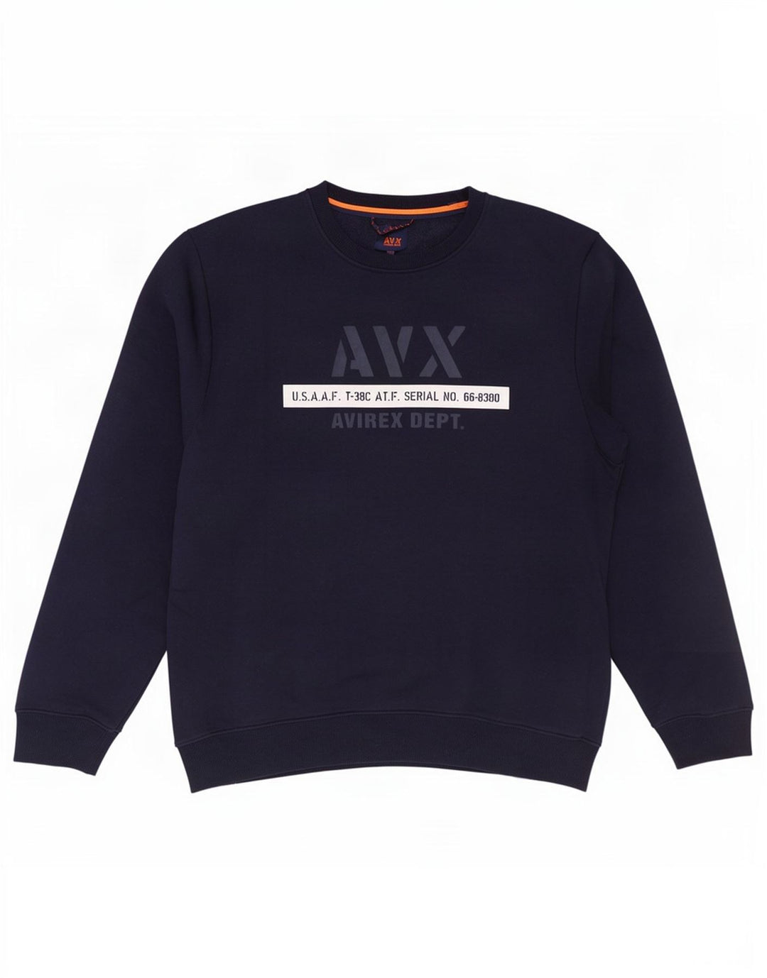 Felpa grafica da uomo Avirex 2XL poliestere blu navy