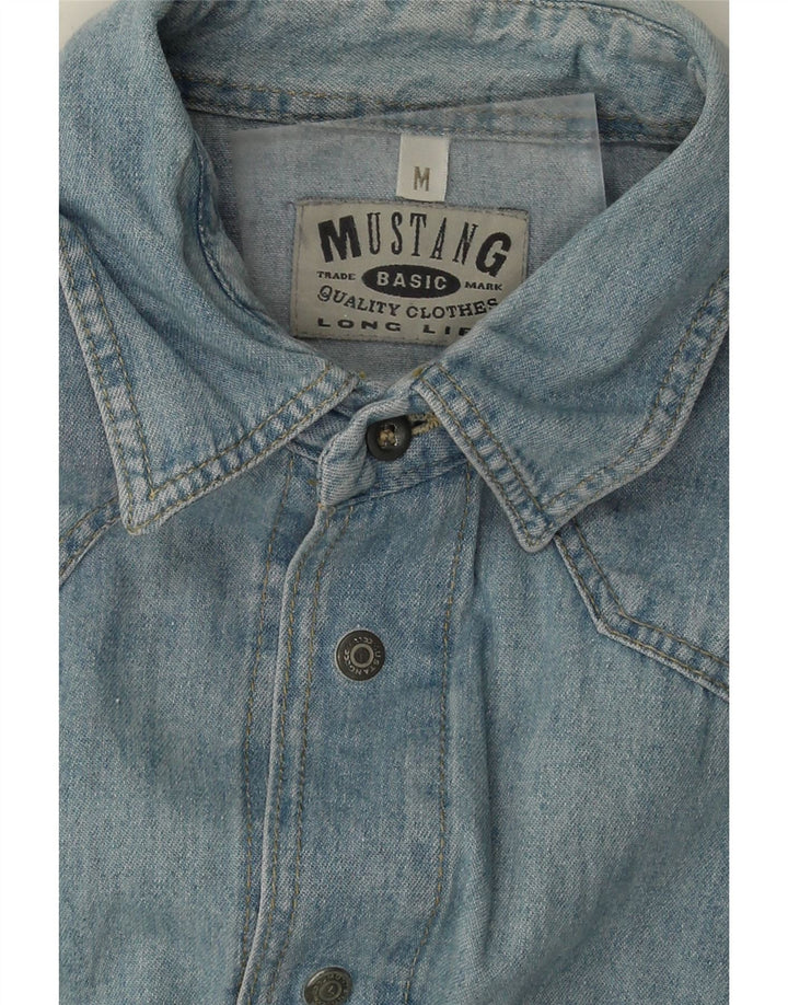 MUSTANG Mens Denim Shirt Medium Blue Vintage Mustang and Second-Hand Mustang from Messina Hembry 