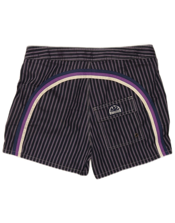 Pantaloncini da bagno da uomo Sundek medio poliestere gessato blu navy