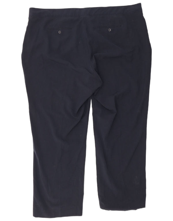 Pantaloni casual da donna Marks & Spencer UK 24 4XL W48 L32 Blu navy