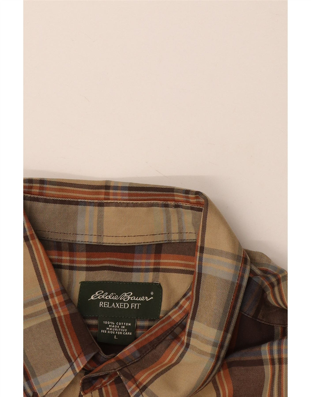 EDDIE BAUER Camicia da uomo in flanella dalla vestibilità comoda, grande cotone scozzese marrone
