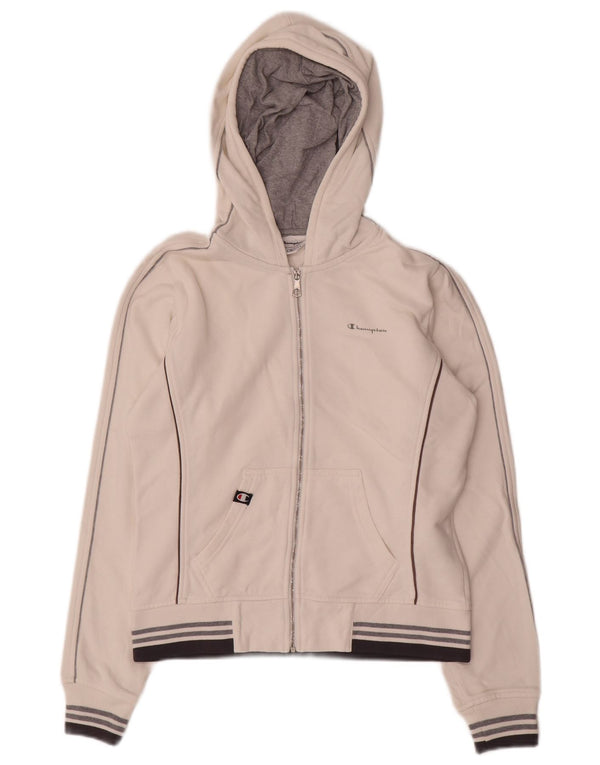 Maglione con cappuccio e zip da donna Champion UK 14 Cotone color block bianco medio