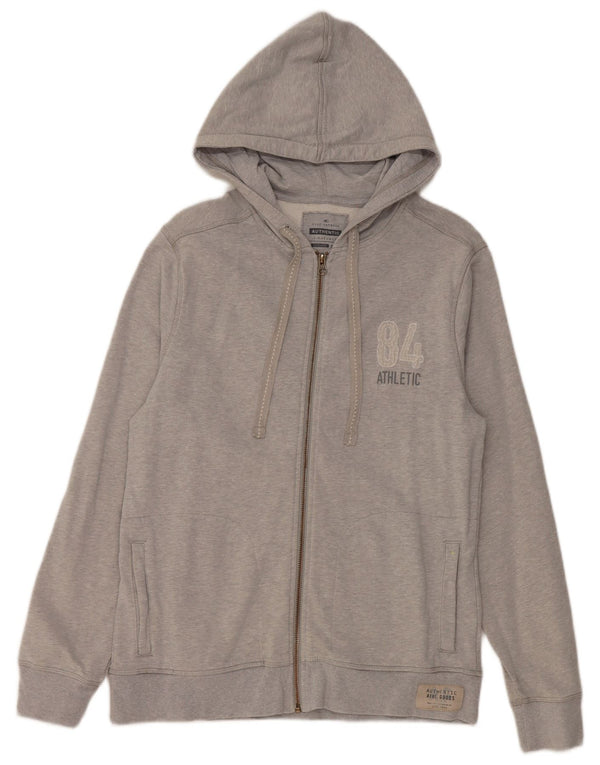 Maglione con cappuccio e zip Marks & Spencer da uomo blu in cotone grigio medio