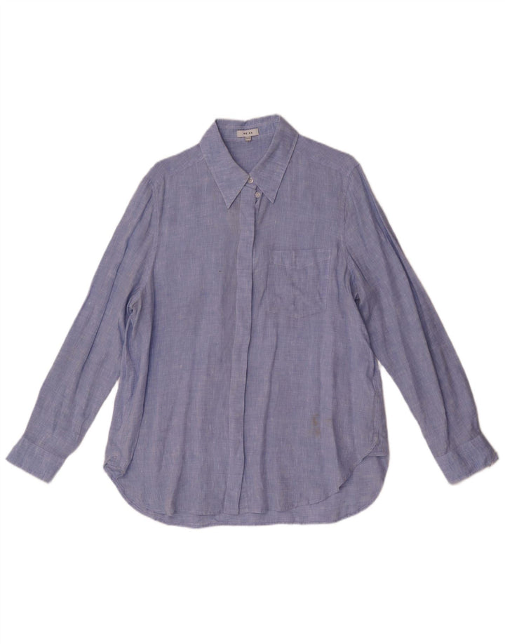 Camicia da donna Reiss UK 14 grande lino blu