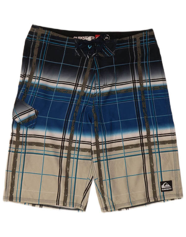Pantaloncini da bagno da uomo Quiksilver medi in poliestere a quadri multicolore