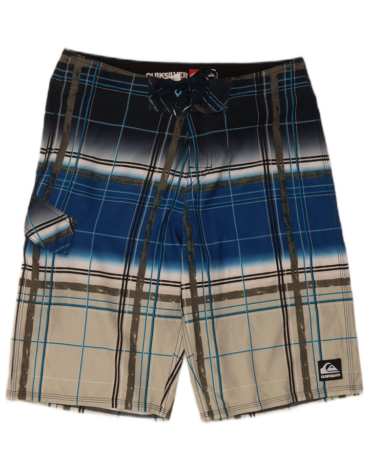 Pantaloncini da bagno da uomo Quiksilver medi in poliestere a quadri multicolore