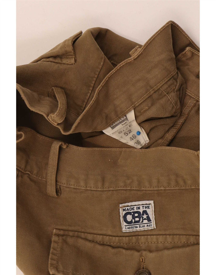 Pantaloni cargo dritti da uomo Carrera W36 L33 in cotone beige