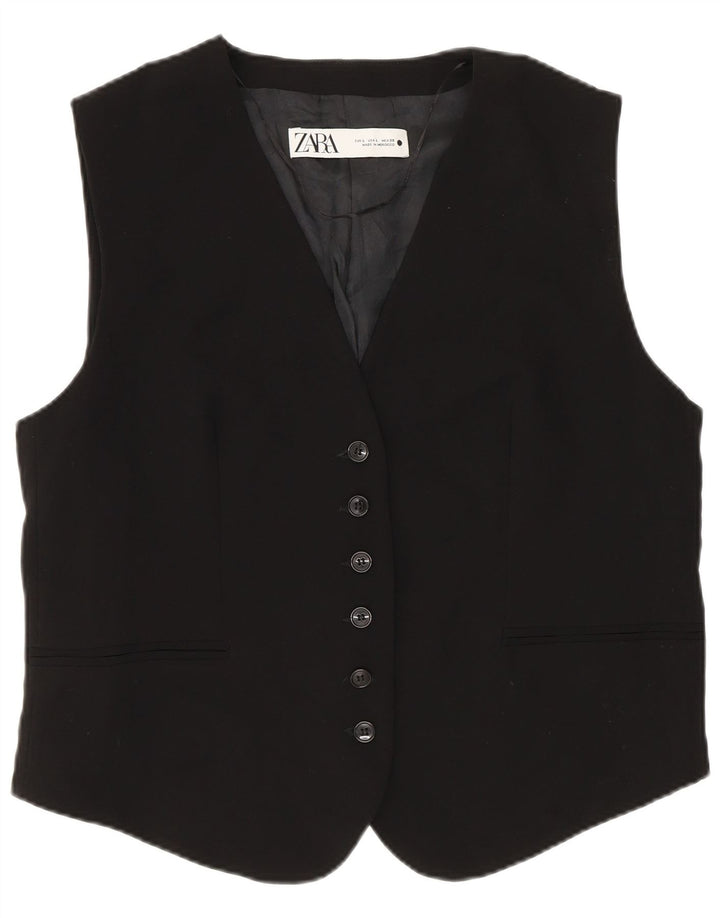 Gilet da donna Zara UK 14 grande poliestere nero