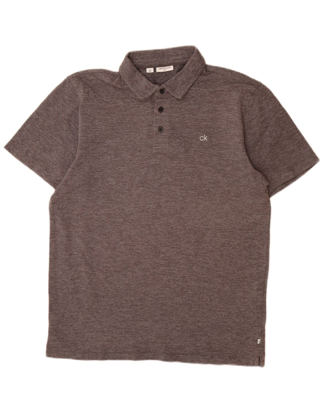 CALVIN KLEIN Polo Uomo Cotone Grigio Medio