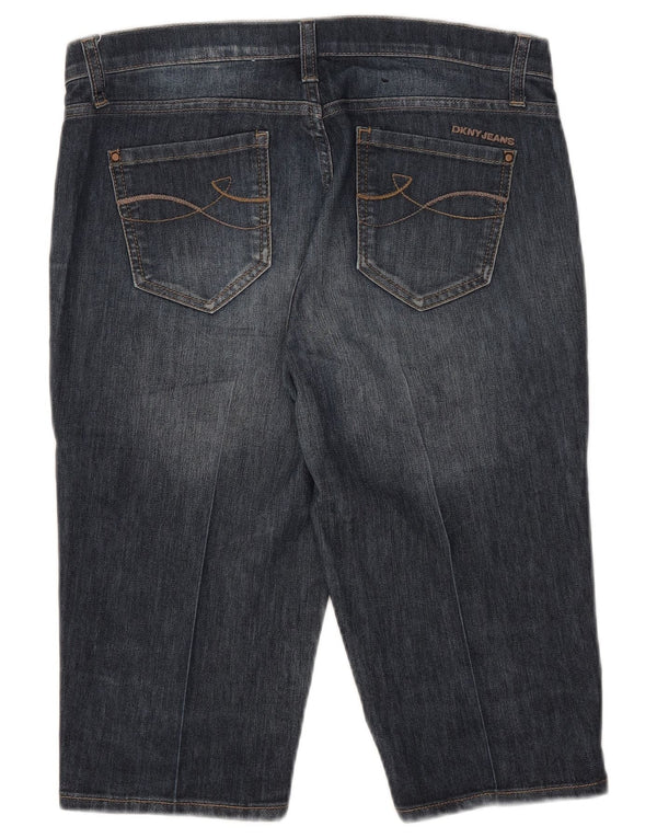 Pantaloncini di jeans Bermuda da donna Dkny US 8 medi W32 cotone blu navy
