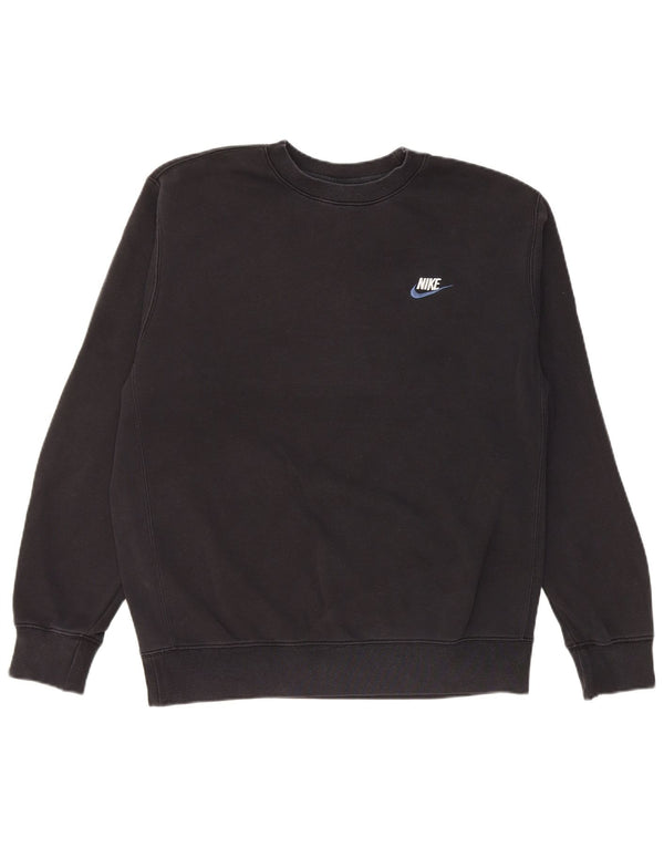 Felpa Nike Uomo Maglia Media Cotone Nero