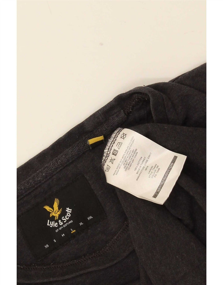 T-shirt da uomo Lyle & Scott Top grande in cotone grigio