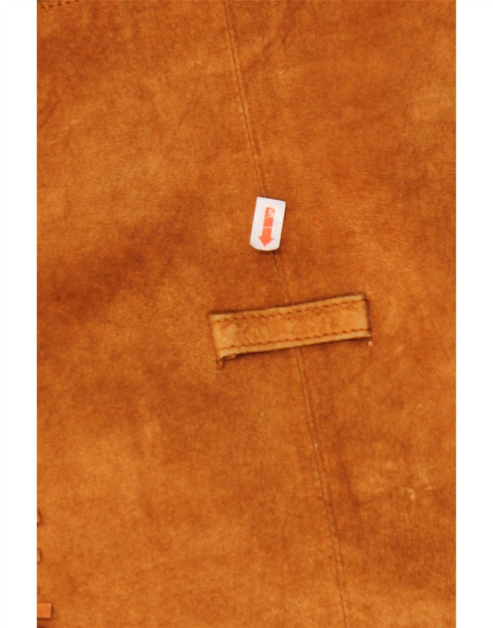 Giacca in pelle scamosciata da uomo VINTAGE EU 54 2XL in pelle marrone