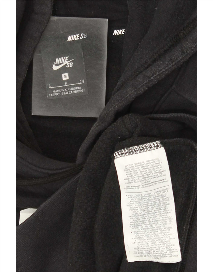 Felpa con cappuccio grafica Nike da uomo piccola in cotone nero